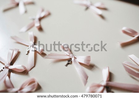 beautiful bows for guests on the table
