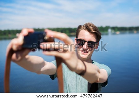 Selfie at the lake