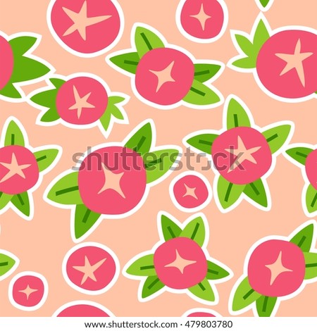 pink round flower pattern