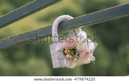 wedding padlock, symbol of eternal love