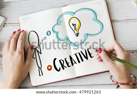 Creative Person Light Bulb Graphic Concept