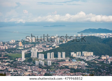 penang city view from penang hill