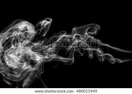 white smoke on black background ink beautiful b w movement of