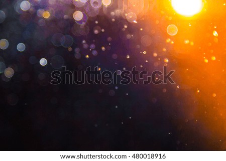 Bokeh water with light background