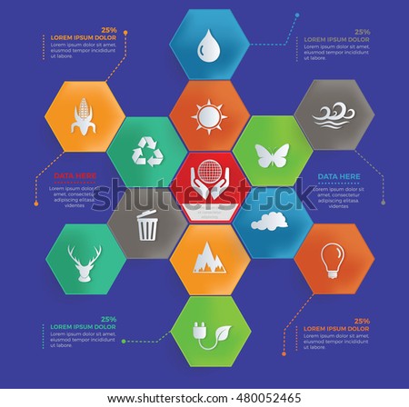 Ecology info graphic design,vector