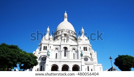 Views of Montmartre and the Sacre Coeur Church, Paris, France