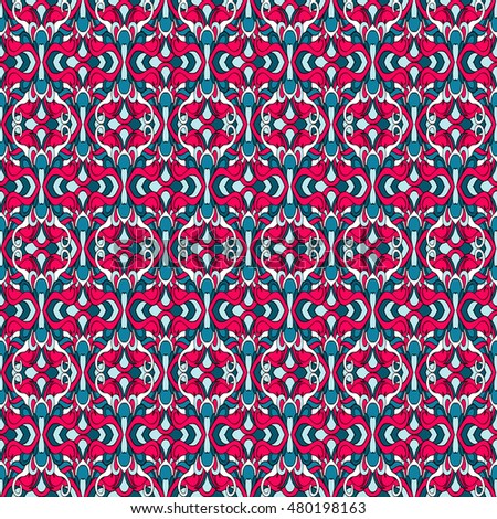 Seamless abstract pattern for printing on fabric or paper. Hand drawn background.