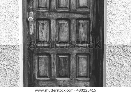texture of old wooden door