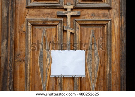 church door with blank