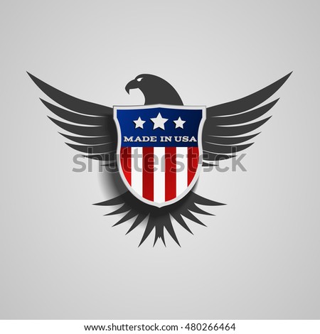 American eagle shield vector illustration