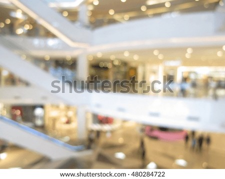 Shopping mall department store blur background