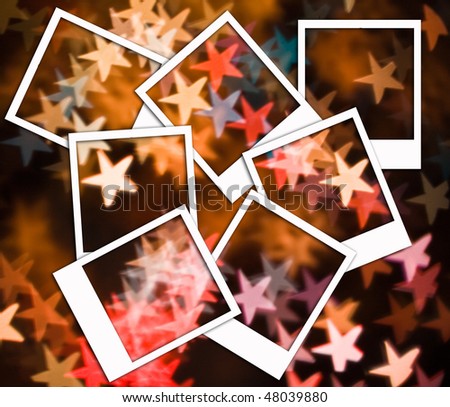 background with stars on photographic cards for your illustrations