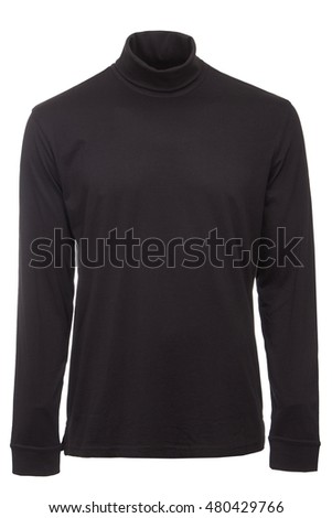 Classic black roll-neck pullover Royalty-Free Stock Photo #480429766