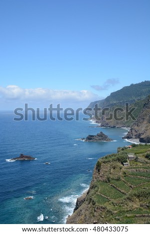 paisagem costeira da Ilha da Madeira