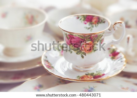 Tea cup vintage porcelain