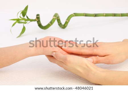 Massage - Beauty treatment photo of nice manicured woman palms
