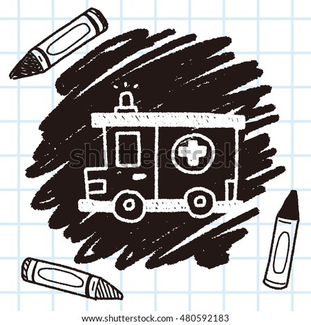ambulance doodle drawing