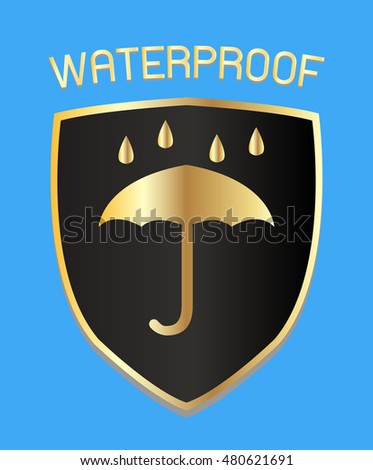 waterproof shield logo vector