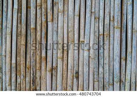 Background of bamboo wall, Thailand