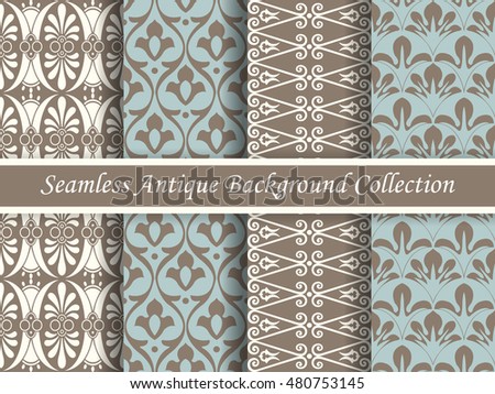 Antique seamless brown background collection