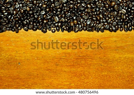 coffee bean pattern  wood plate  wood table
