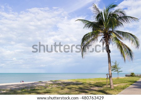 Samila beach and sea in Songkhla, Thailand
