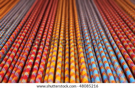 Colourful long length ropes