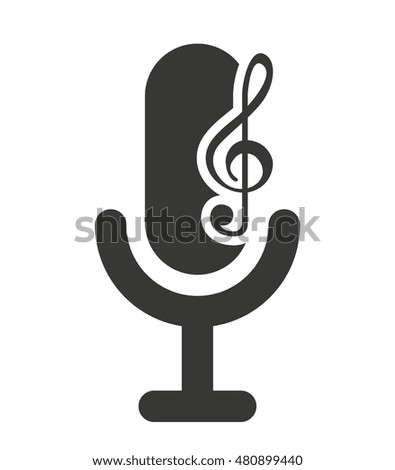 retro microphone with audio icon vector illustration design