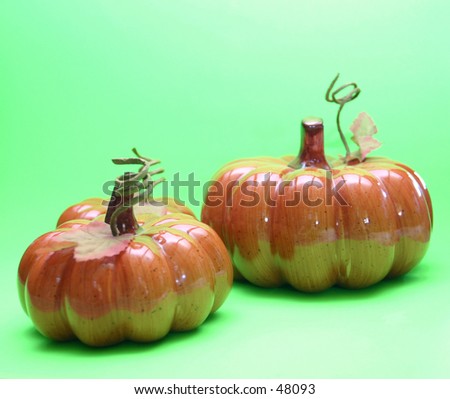 Three pumpkins.