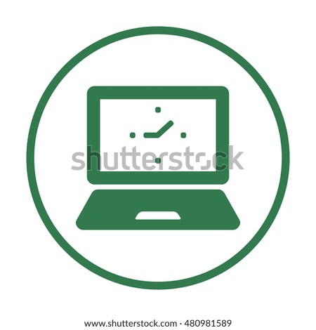 laptop  icon,vector. Flat design.