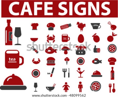 30 cafe signs. vector