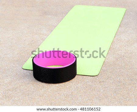 
Yoga and yoga mat 