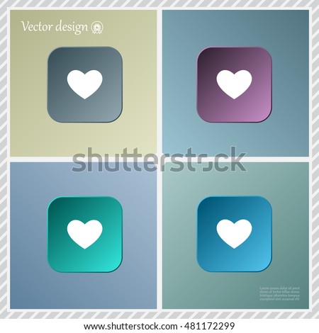 heart icon vector.