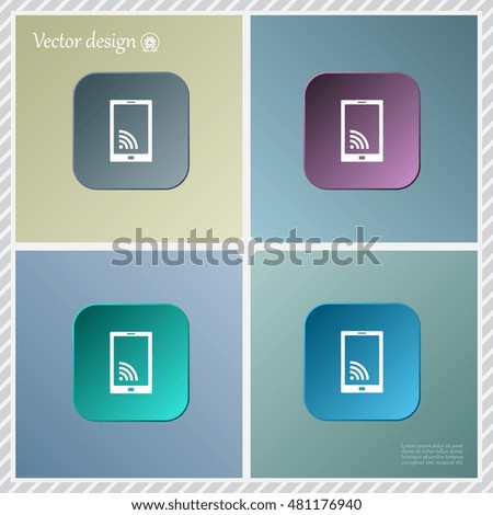 vector wifi symbol on smartphone