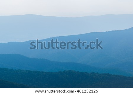 Bearfence Mountain Landscape in Shenandoah National Park, Virginia