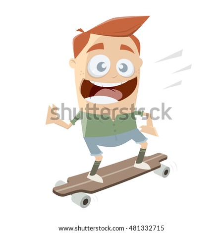 funny cartoon skater