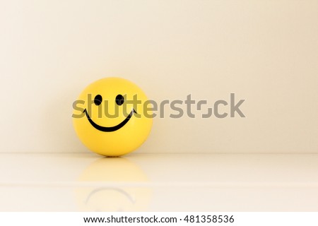 smiley face ball background - vintage soft light filter effect Royalty-Free Stock Photo #481358536