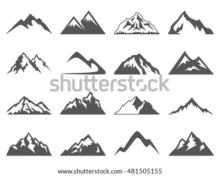 Mountain Shapes For Logos Royalty-Free Stock Photo #481505155