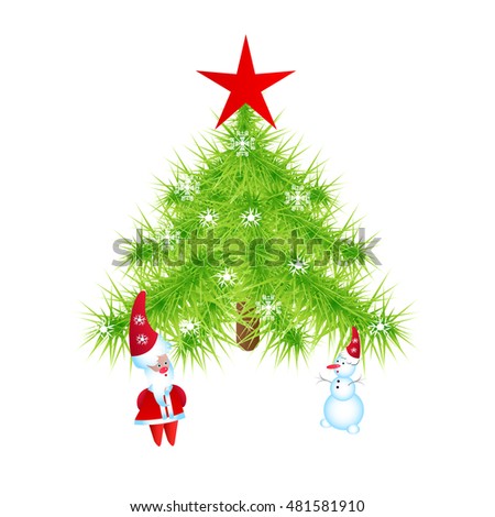 Christmas tree, holiday card