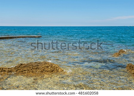Typical beach in Istria, Croatia