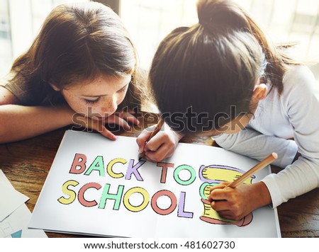 Friendship Coloring Sharing Enjoyment Concept