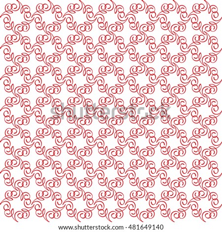 Vector pattern with art ornament. Elements for design . Ornamental lace tracery background .Red white.Vector illustration.