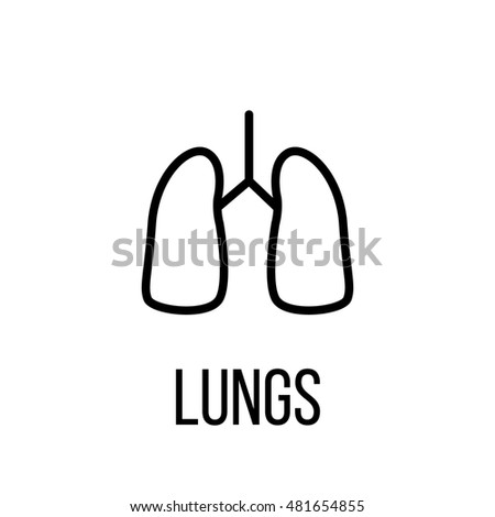 Lungs icon or logo in modern line style. High quality black outline pictogram for web site design and mobile apps. Vector illustration on a white background. 