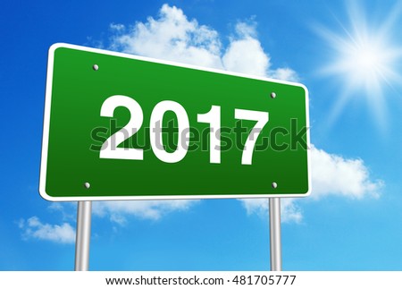 Concept of new year 2017 ahead for background used.