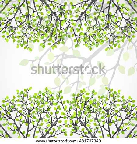 Abstract nature background. Vector tree.