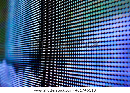 Abstract blurred bulb LED screen.