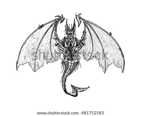 vector - isolated on background - Dragon