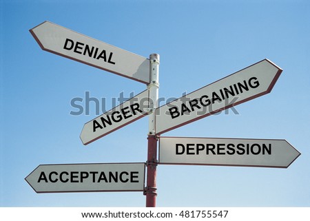 5 stages of grief sign