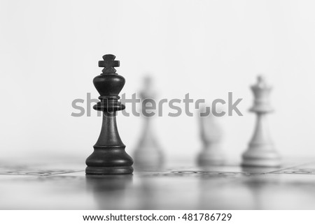 Chess photographed on a chessboard Royalty-Free Stock Photo #481786729