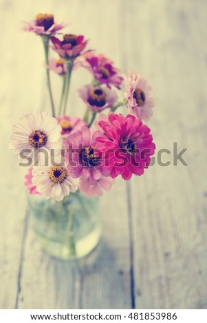 beautiful flowers  in vintage color